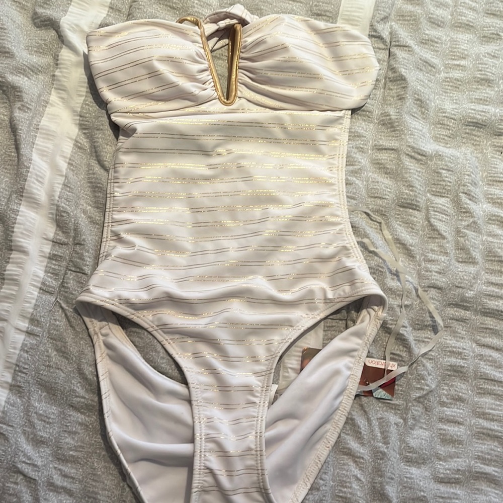 Gold and silver bathing suit